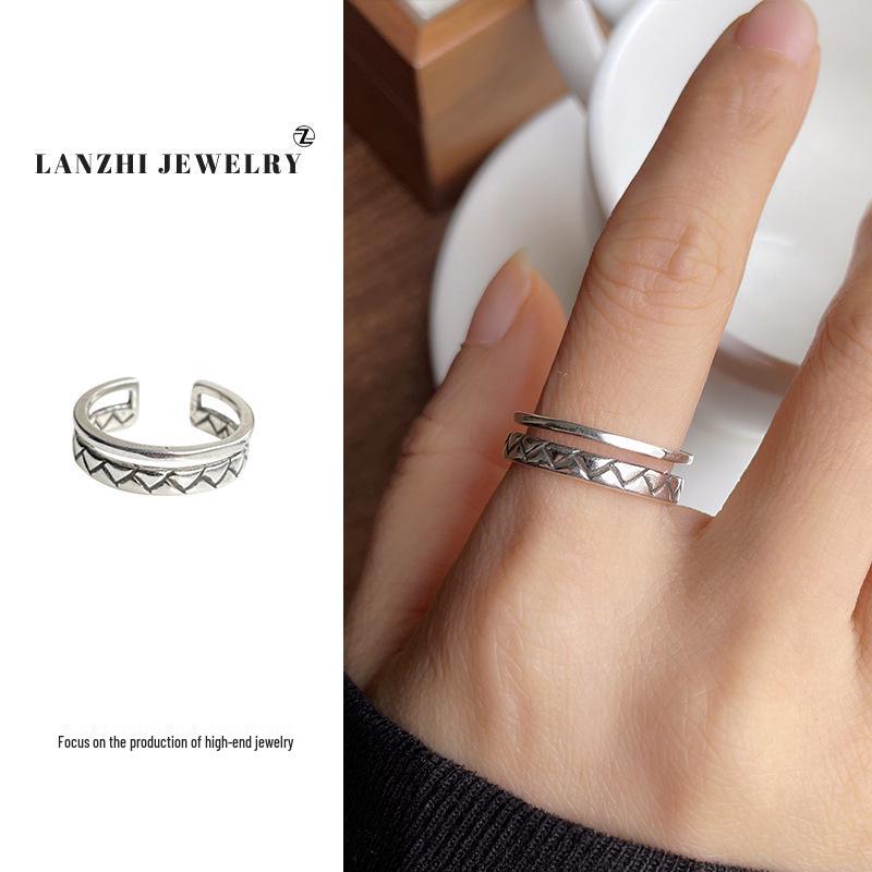 Lan Zhi Koreanischer Stil 925 Sterling Silber Verstellbarer Ring für Damen
