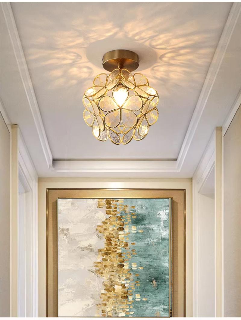 

Modern Minimalist Wall Lamp Indoor LED Wall Light Brass Glass Shade Bedroom Living Room Corridor Staircase Sconces Copper Foyer