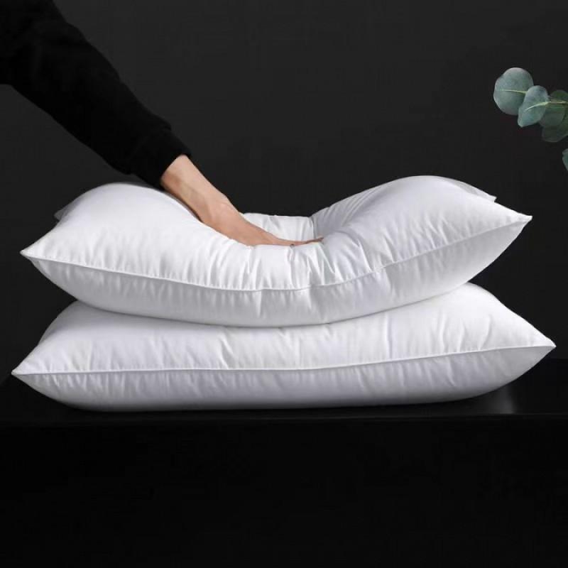 Hotel-Grade Cotton Cover Pillow With Dual-Use Buckwheat Microfiber Fill Soft Support Adults