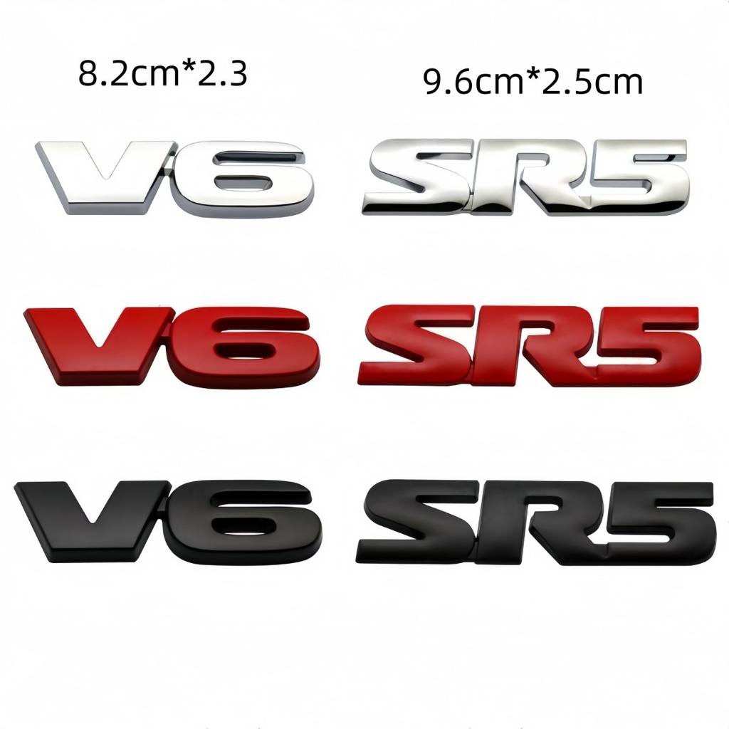 3D Metal HULUX VIGO SR5 V6 Badge Sticker Rear Trunk Emblem Decal Car Exterior Styling Accessories