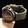 20 22 24mm Double Canvas Thickened Nylon Watchband Vintage Military Watch Bracelet Men Wear-Resistant Denim Strap Black Green
