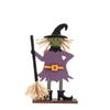 Wooden Halloween Wooden Decor Handicraft Witch Pumpkin Ghost Bat Ornaments Long-lasting Happy Halloween Table Decoration