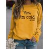 European and American Casual Loose Printed Letter Round Neck Long Sleeve Comfortable Hoodie