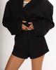 European and American women's clothing summer new fashion street long-sleeved short small blazer half-body pants two-piece set