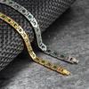 Ikuinen Anti-scratch Tungsten Carbide Bracelet Men Green Tourmaline Gold-color 20/21cm Jewelry Waterproof