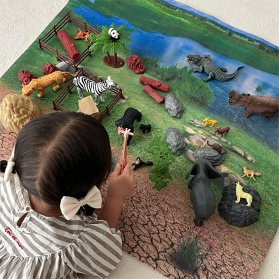 My Little Tiger Figure Bucket Wild Animal 65p Set, popular toys in Korea