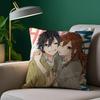 H-Horimiya Anime Pillow Case Plush Fabric Soft Pillowcase Double Sided Print Sofa Cushion Cover Throw
