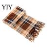 Commuting Winter Gear Classic British Plaid Scarf for Men Women, Soft Double-Sided Velvet Shawl, Skin-friendly Wrap Warm Thickened Neck Autumn
