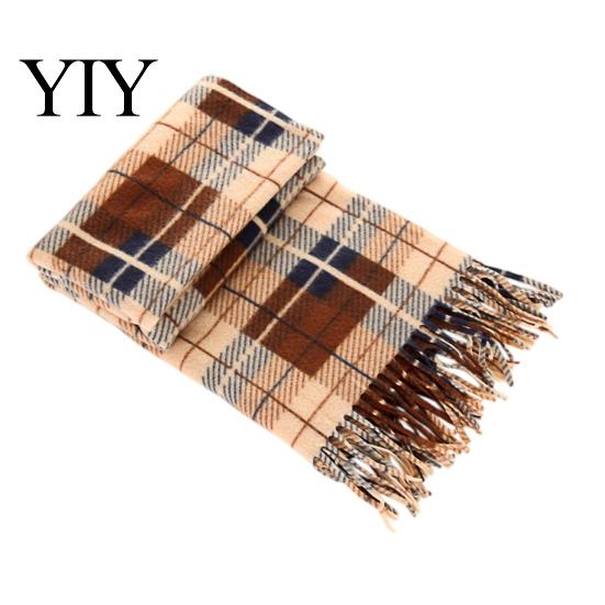 Commuting Winter Gear Classic British Plaid Scarf for Men Women, Soft Double-Sided Velvet Shawl, Skin-friendly Wrap Warm Thickened Neck Autumn