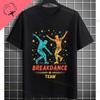 Lustiges Breakdance Grafik-T-Shirt Mit Breakdance-Buchstabendruck 100% Baumwolle Kurzarm Rundhalsausschnitt Design Für Freizeitkleidung
