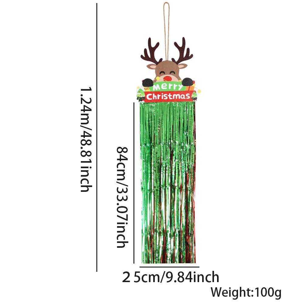 Merry Christmas Wooden Sign Christmas Decoration Wooden Welcome Door Sign Elk Old Man Tassel Hanging Sign Christmas Decorations