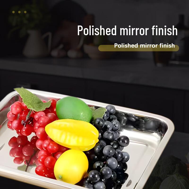 304 Stainless Steel Rectangular Buffet Serving Tray