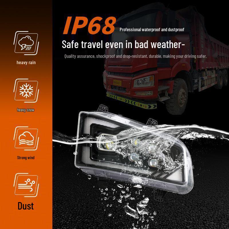 FAW Jiefang J6P Full LED Headlight: Five-Lens, Quad Low Beam & Ten High Beam Laser, 550/420/4