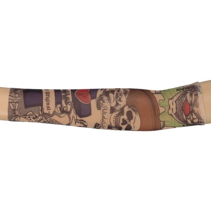 Nylon Temporaire Faux Tatouage Manche Bras Bas Brassard Dessin Pour Cool Enfant H19