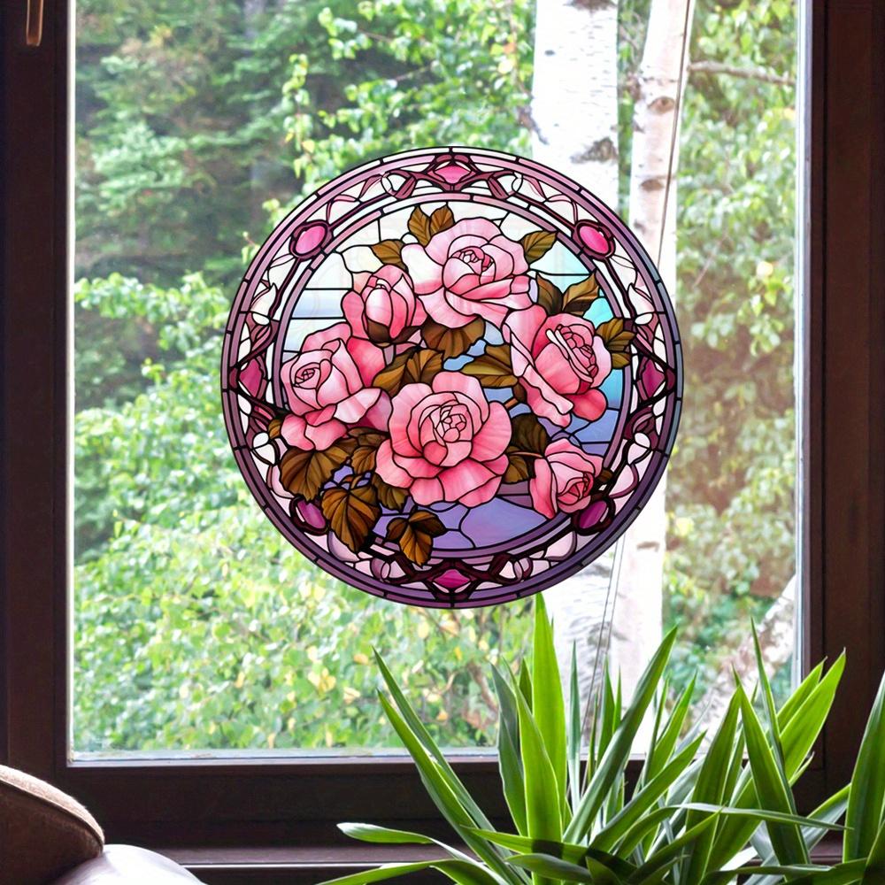 2D Flat Tulips and Roses Flower Acrylic Decoration Sign, Home Decor Plaque Hanging Wall Art Decorative Garden Decoration for Room Door Signs Hanging S