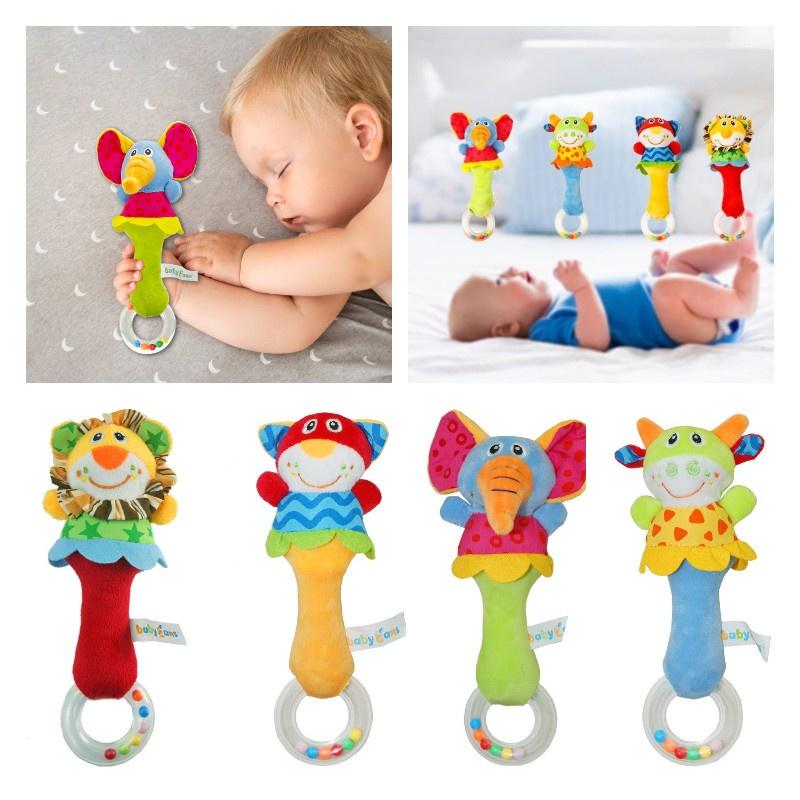 Babyfans Plush Animal Shaker With Colorful Beads Perfect For Sensory Development, Hand-eye Coordination, And Interactive Play
