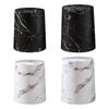 Decorative Marble Effect Trash Container with Rotating Lid Double Compartment Waste Bin for Home Office Bathroom