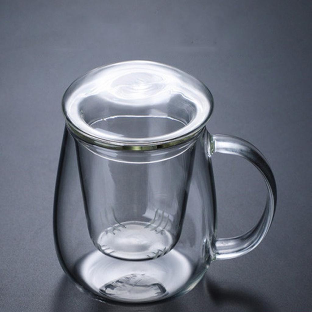 Transparent Mushroom Teacup With Filter Multi-Purpose Brewings Tea Cup High Borosilicate Milk Mug Household Drinking Coffee Cup
