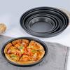 Kohlenstoffstahl Pizzaform Antihaft Backblech Werkzeug zum Backen von knusprigen Pizzaböden und Braten von Fleisch Fisch Hähnchen Leicht zu reinigen