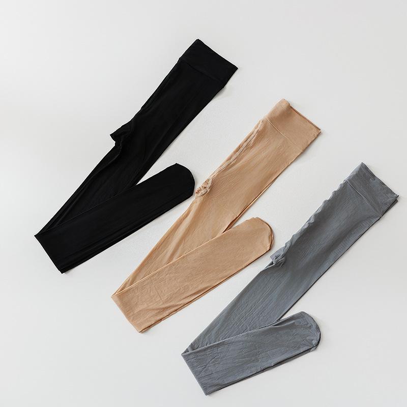 

2024 Ультратонкие шелковистые чулки с конским маслом - Сексуальные черные шелковые леггинсы-носки One Size коричневый