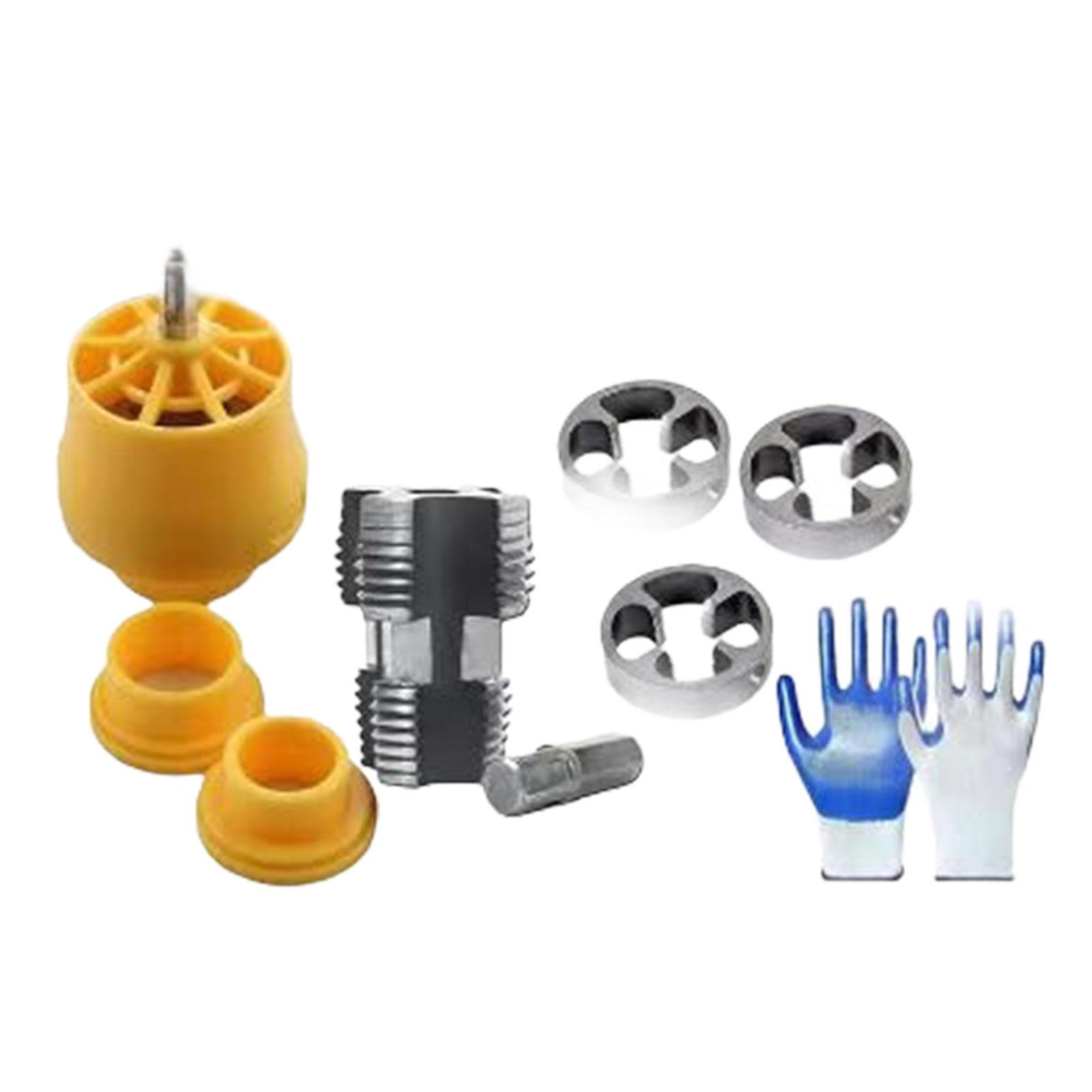 

Сверло с резьбонарезным устройством для труб из ПВХ, перфоратор для водопроводных труб, набор круглых штампов для сантехнических труб, инструмент для ремонта сантехники