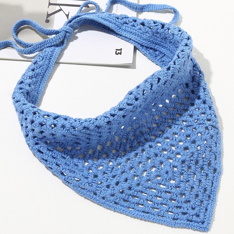 Damen Kopftuch Einfarbige Haarband-Wickel Kopfwickel Exquisites Handgewebtes Haarband Bandana Haarband für den Urlaub