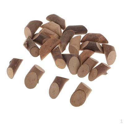 Natural Wooden Inclined Blocks, Mixed Sizes, Unfinished Wood Blocks