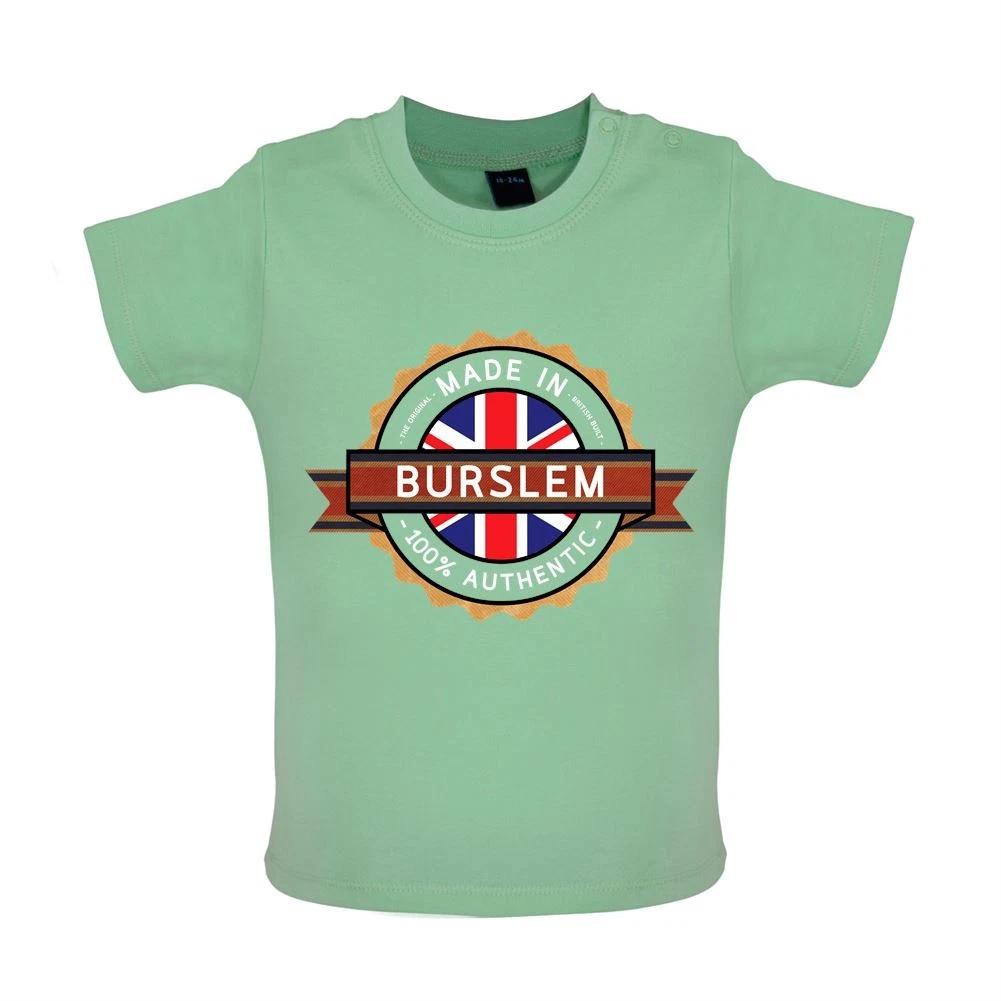 Made IN Burslem - Kids Baby Kids Boys Girls Unisex T-Shirt / Bodysuit - City Village Born Love Live 100