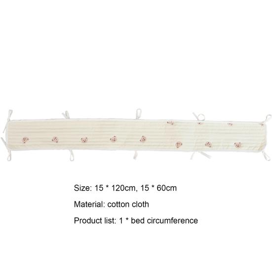 Crib Bumper Embroidery Anti-collision Cotton Nursery Comfortable Toddlers Baby Crib Liner Kindergarten Supplies