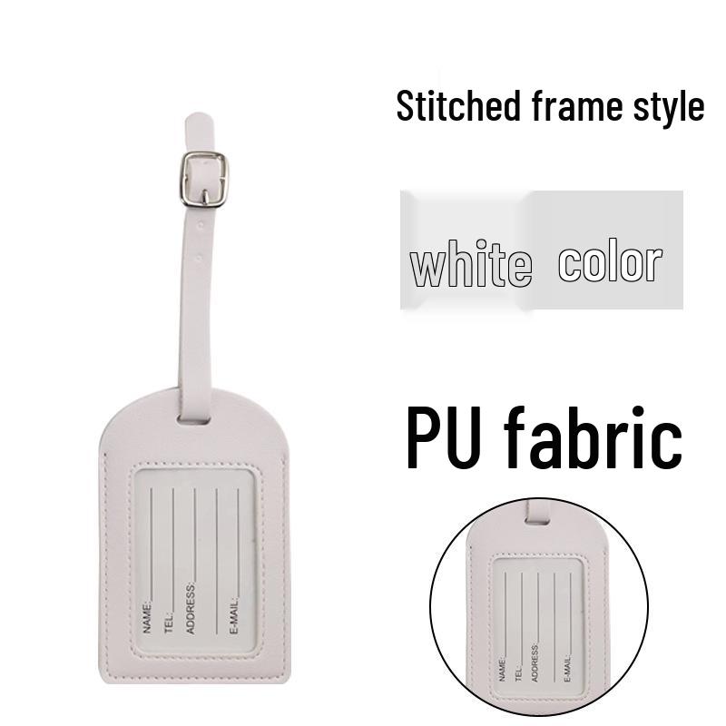 Available: Thickened PU Leather Luggage Tag - Horizontal/Vertical Flap with Pocket and Buckle, Includes Signature Paper.