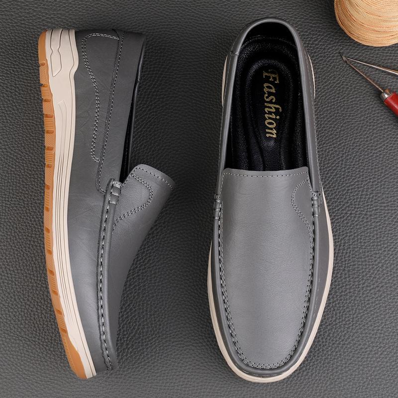 Classic Genuine Leather Men's Shoes Luxury Trendy New Slip On Formal Casual Loafers Men Moccasins Italian Male Driving Shoes Man