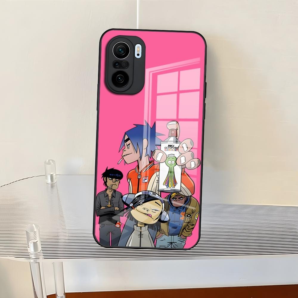 Anime Gorillazs Phone Case For Redmi 13 12 13c 12c Note 13 Pro Plus 11 12 Pro 10 12s 11s Tempered Glass Back Cover