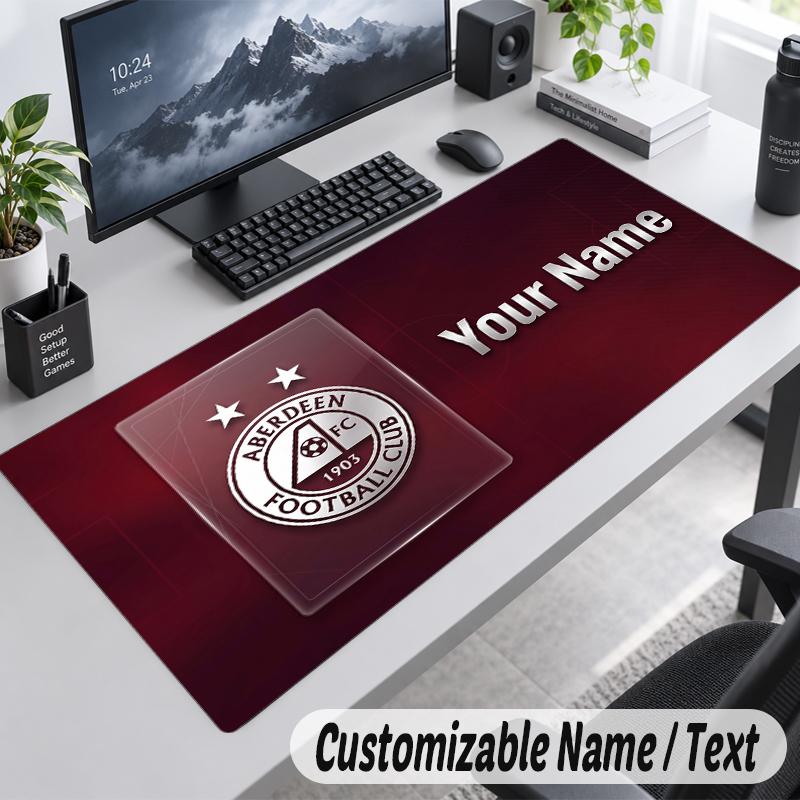 Custom Name Text Mouse Pad Aberdeen FC Personalized Desk Pad For Work And Gaming