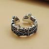 Neuer Kronenring Damen Silber Stil Hip-Hop Offen Verstellbar Zeigefinger Ring Nische Trendiger Ring