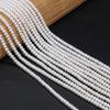 1String, White Natural Flat Shape Pearls Beads, 3-4mm, for DIY Necklaces Bracelets Accessories, Jewelry Making, Birthday, Wedding, Party Gift 36cm