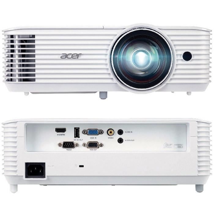 Projecteur DLP ACER S1286H - XGA 1024x768 - 3500 lm - 20,000:1 - Avant/Arrière/Plafond - 5000h - HDMI