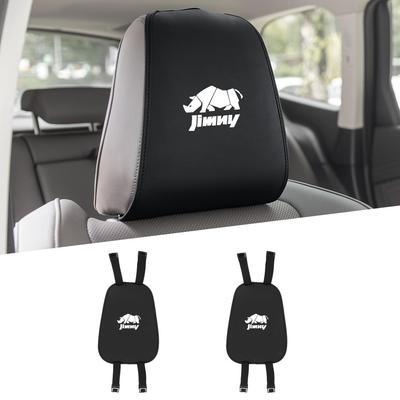 Set of 2 Suzuki Jimny Headrest Dustproof and Car Neck Cushion Covers for Jimny and Easy Car Seat Interior Car Accessories Covers, Waterproof, JB64,