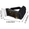 3-in-1-BBQ-Grill-Reinigungsbürste, Grill-Reinigungsset, Reinigungswerkzeug mit integriertem Stahlschaber, Metallborsten und Schwamm