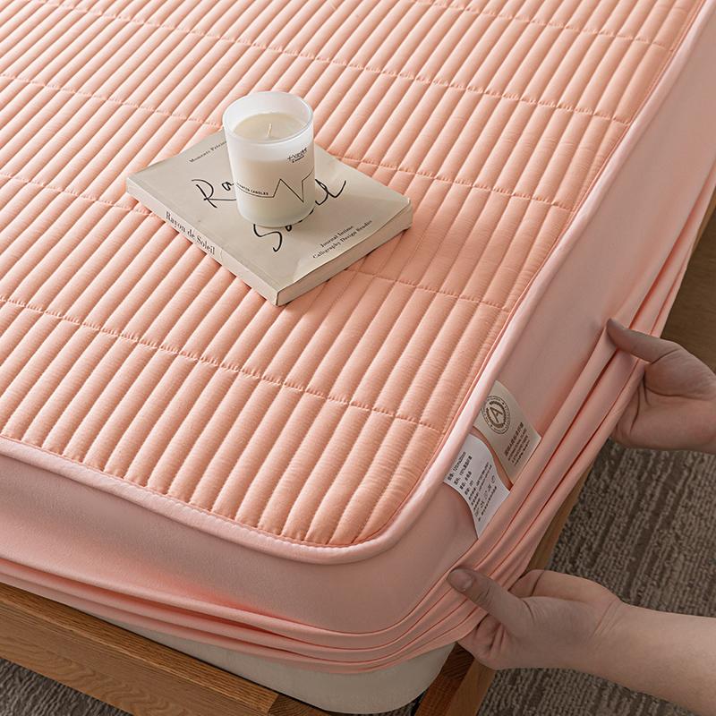 

Вышитый водонепроницаемый защитный чехол для матраса, приятный для кожи, прочный простынь на резинке, стеганый чехол для коврика 150/160/180/200/220 200x220x30cm