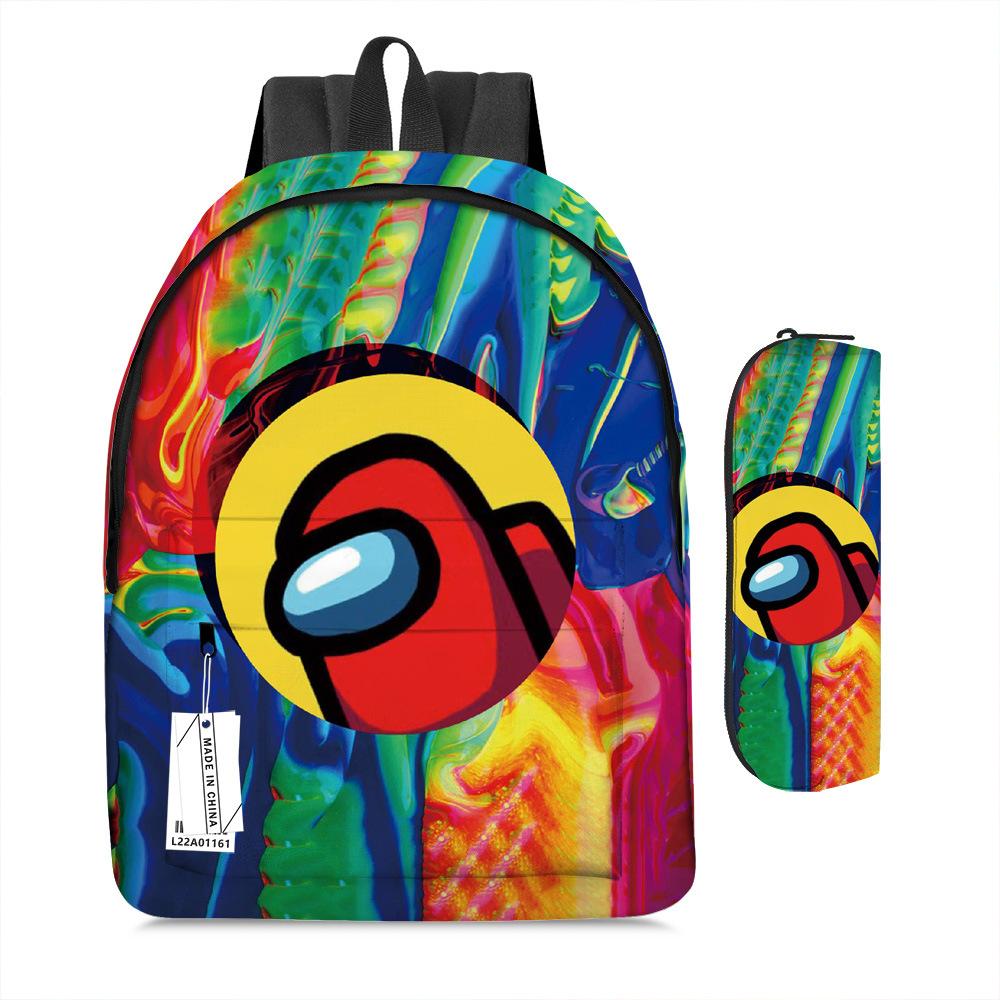 

Among Us Two-Piece Backpack Space Werewolf Primary And Secondary School Students Cartoon Schoolbag Three-Piece Satchel Pencil Case 30cm * 17cm * 40cm