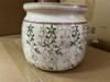 Retro Blue & White Distressed Ceramic Succulent Pot – Simple Decorative Vase for Green Plants & Flowers