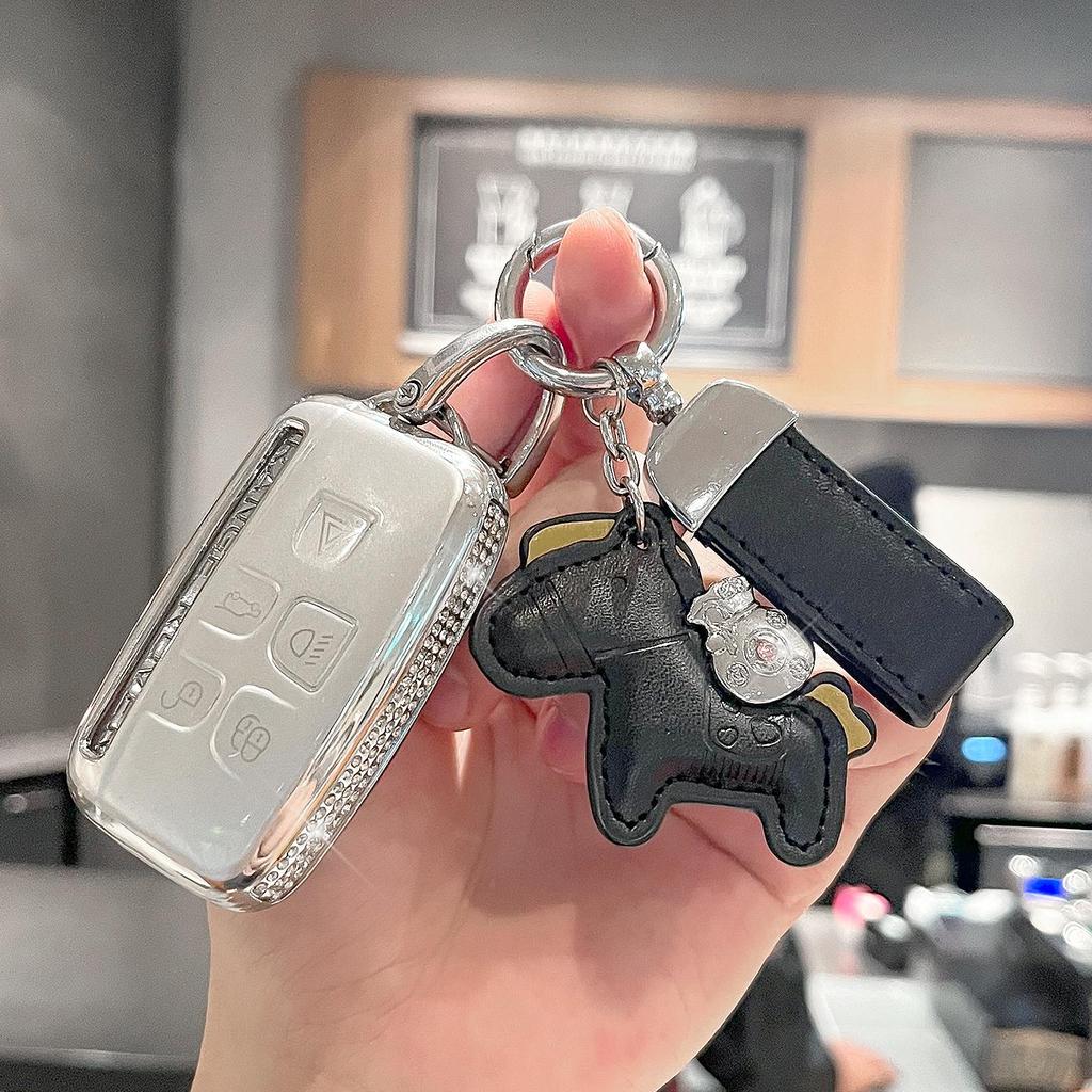 Land Rover Schlüsselhülle für Discovery, Range Rover Evoque, Velar, Freelander, Defender, Sport - High-End Auto-Schlüsselhülle