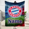 Bayern Munich Fan Gear Personalized Text Blanket Gift Customizable Blanket Warmthful Decor Throw For Office Picnics Chair Bedding All-Season Use
