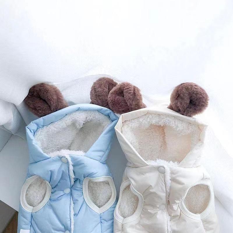 Winter Thickened Dog Warm Cotton Clothes Teddy Pomeranian Small Dog Schnauzer Bigbear Vip Pet Clothing