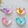 10 Pcs New Lovely Mini Colour Cartoon Bicolor Heart Resin Scrapbook Diy Jewellery Hairpin Accessories Decorate Craft A76