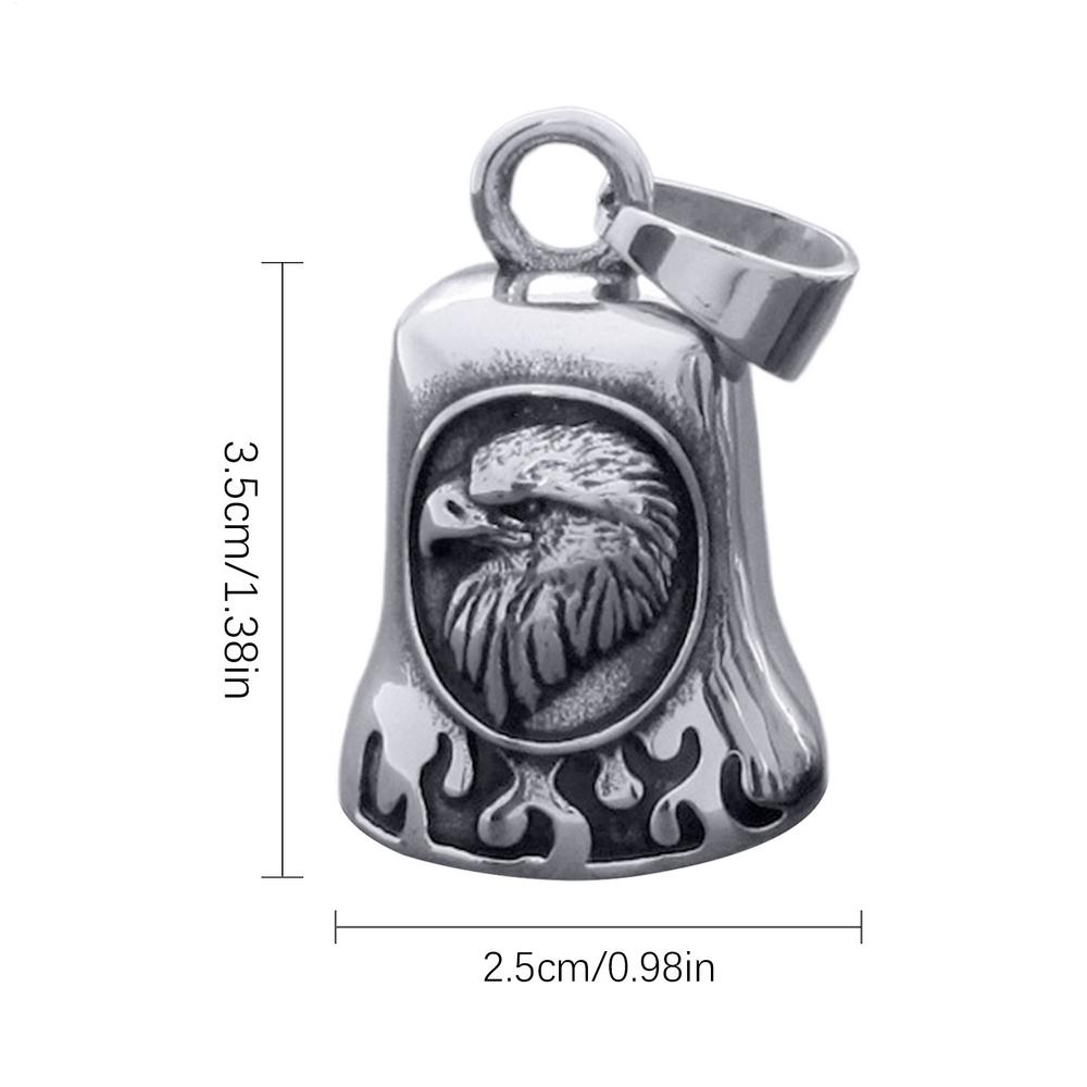 

Men s Vintage Motorcycle Rider Pattern Bell Pendant Necklace Fashion Personality Guardians Riding Bell Accessory Gift