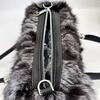 Winter Fox Fur Bag Women's Bag Fashion Handbag Ladies Bags Purses Women Shoulder Bag Real Silver Fox Fur Messenger Bags