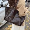 Large Sized Tote Bags For Women Soft PU Leather Pure Color Large Capacity Shopper Shoulder Crossbody Bag High Quality Handbags