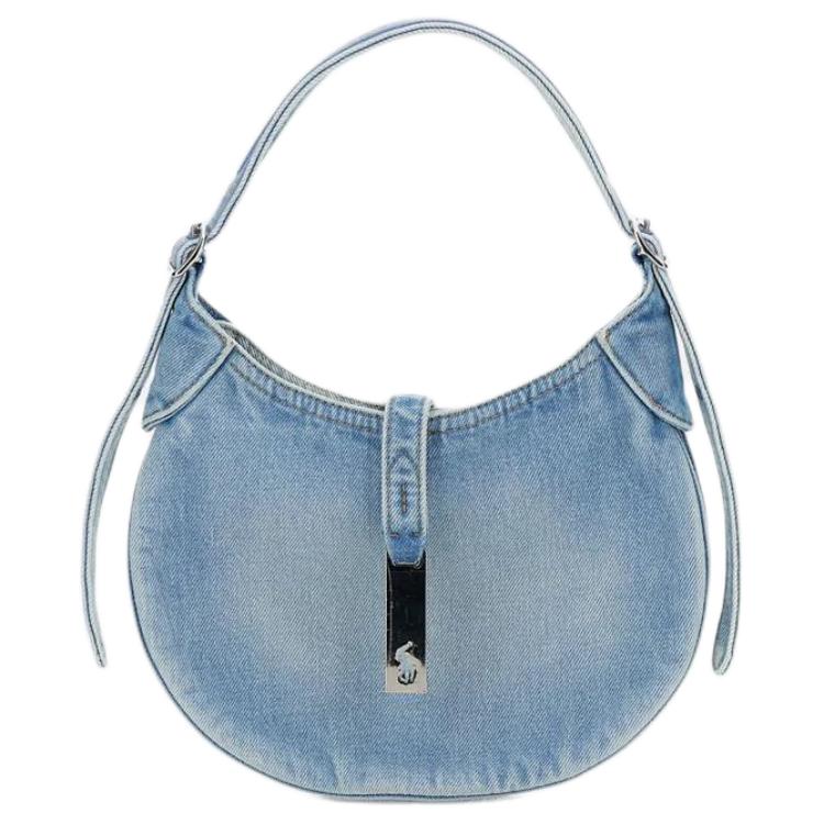 

Polo Ralph Lauren Adjustable Rotating Buckle Brass Polo ID Nameplate Cotton Shoulder Bag Women shoulder bag Blue 428967713002 Basic Set (Bag+Dust Bag)