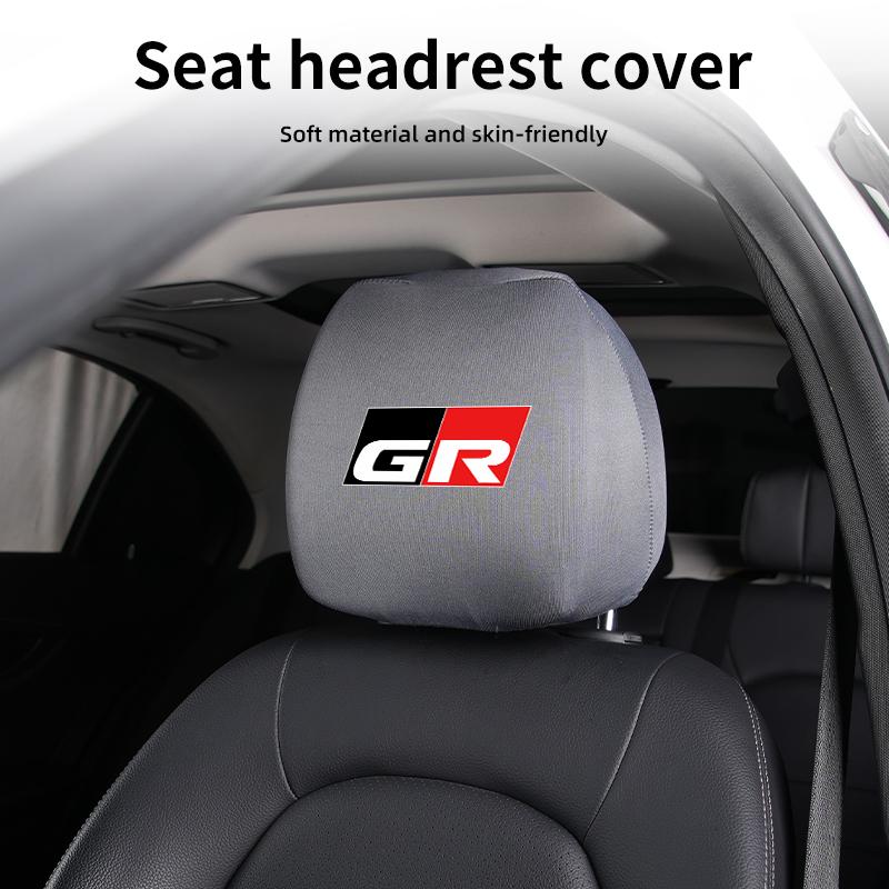Car Seat Headrest Protective Cover Anti-Dirty Pillow Protector For Toyota GR GAZOO RACING Prado Yaris Hilux Corolla Prius Auris